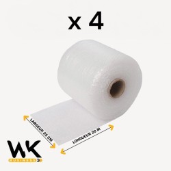 4 Rouleaux bulle d'air 25 cm longueur 20 m
