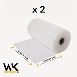 2 Rouleaux bulle d'air 50 cm longueur 20 m
